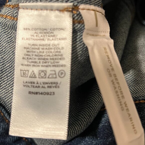 NWT Loft Denim Trucker Jacket in Authentic Dark Wash - Picture 5 of 7